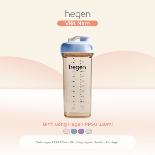 Bình uống Hegen PPSU 330ml (nắp nhỏ), Blue