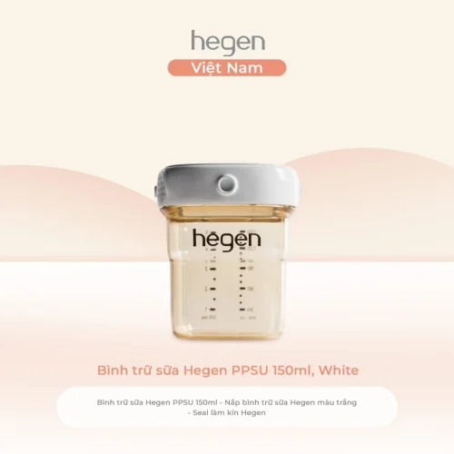 Bình trữ sữa Hegen PPSU 150ml, White
