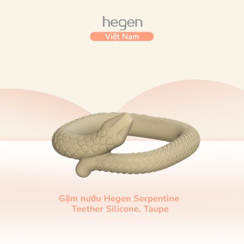 Gặm nướu Hegen Serpentine Teether Silicone, Taupe